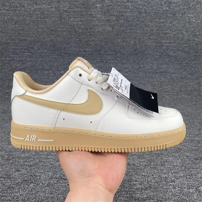 Men's Air Force 1 Low White/Brown Shoes Top 0313